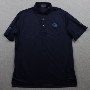 Fennec Polo Shirt Mens Medium Golf Dark Blue Short Sleeve‎ Austin Country Club